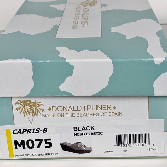 HP🎉DONALD PLINER Capris Mesh Slide Sandal Black 7.5M - Picture 4 of 5
